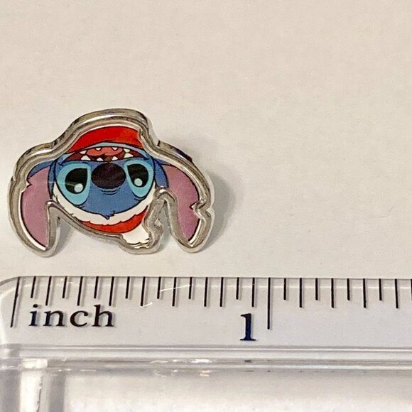 Disney Lilo & Stitch Christmas Earrings Santa Hat Holiday Silver Tone Posts - Picture 7 of 8